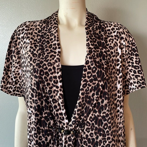 NOTATIONS, leopard print blouse, Size 3X - Picture 2 of 11